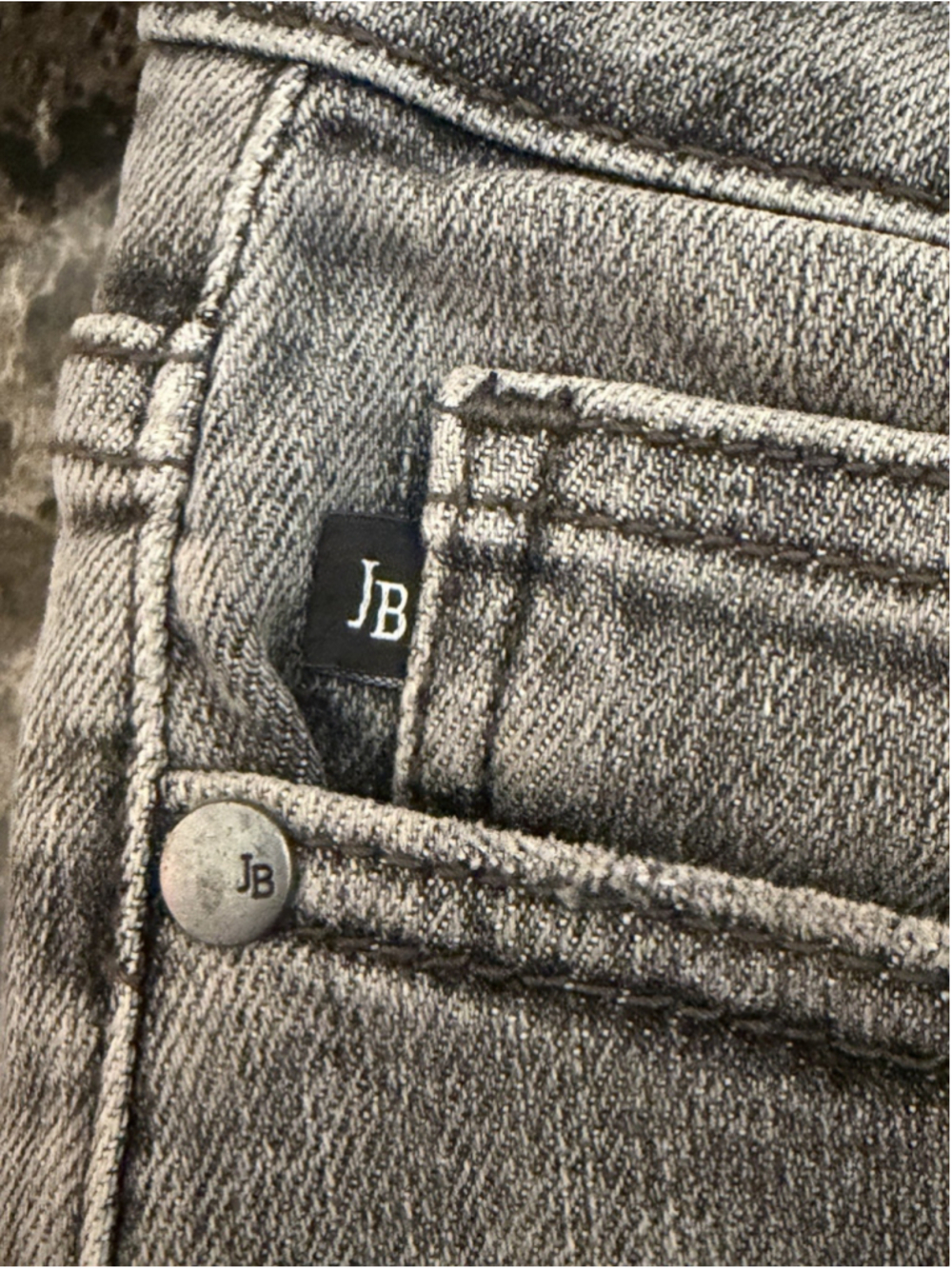 JUDY HIGH WAIST BUTTON FLY GREY COLOR WOMENS CUFFED CAPRI 5/27 Size - Picture 15 of 16